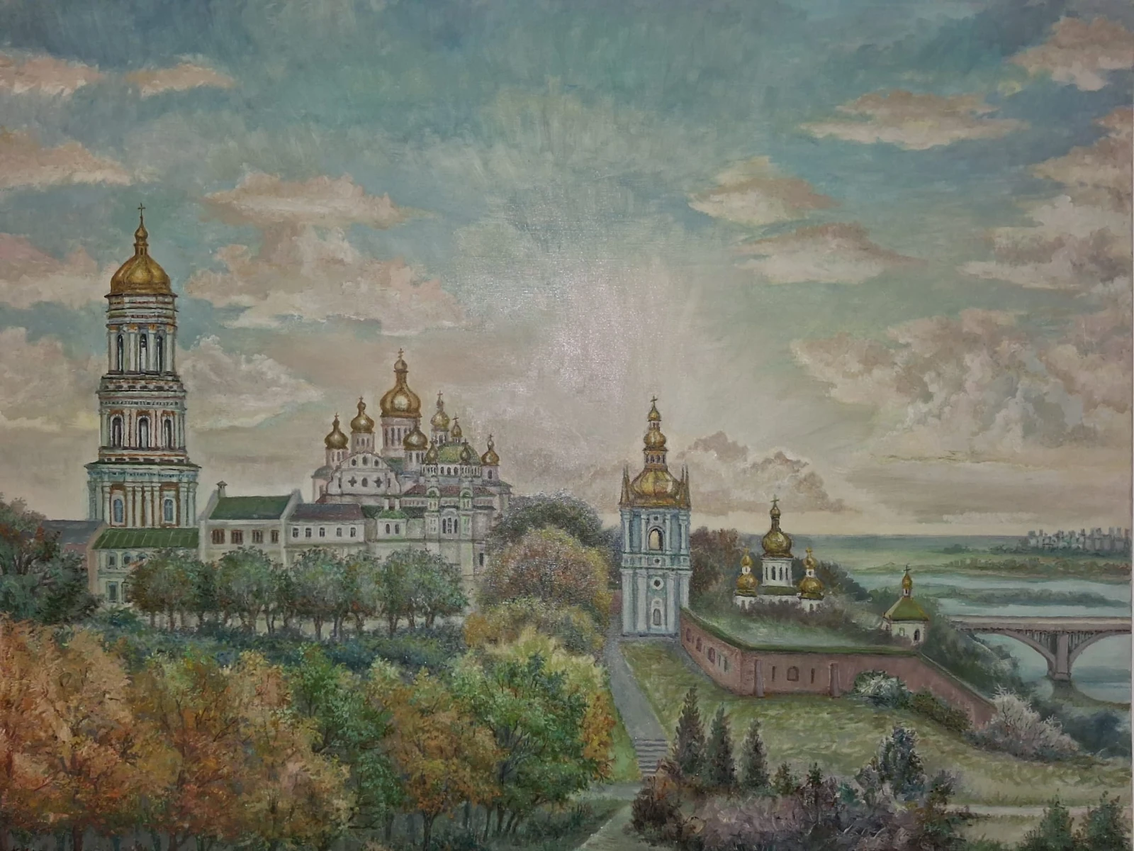 La Laure des Grottes de Kiev au matin by Dmitry Nikolaevich Kolesnikov. (William Diko) | Art Deluxe Paris