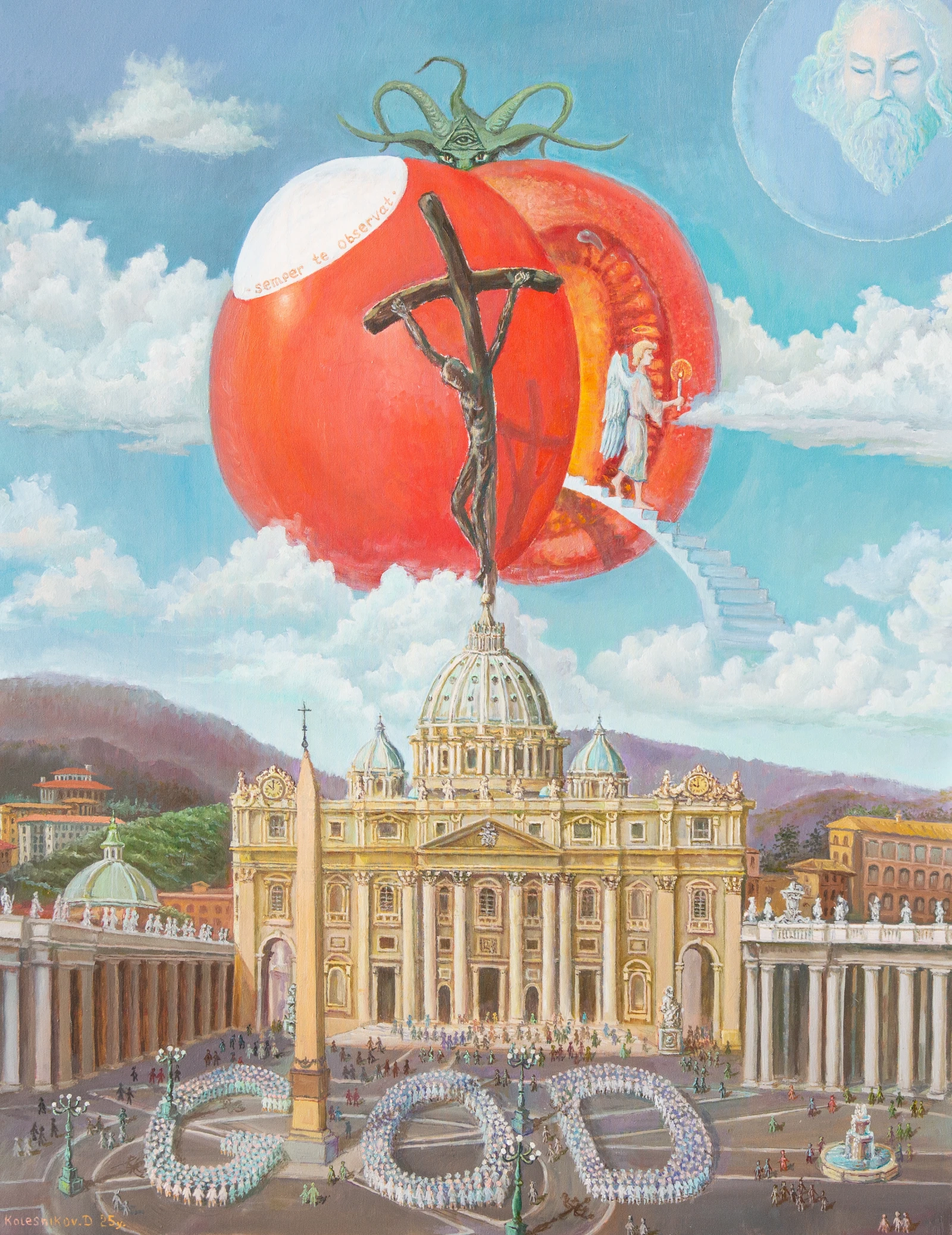 Large Tomato on the Vatican by Dmitry Nikolaevich Kolesnikov. (William Diko) | Art Deluxe Paris