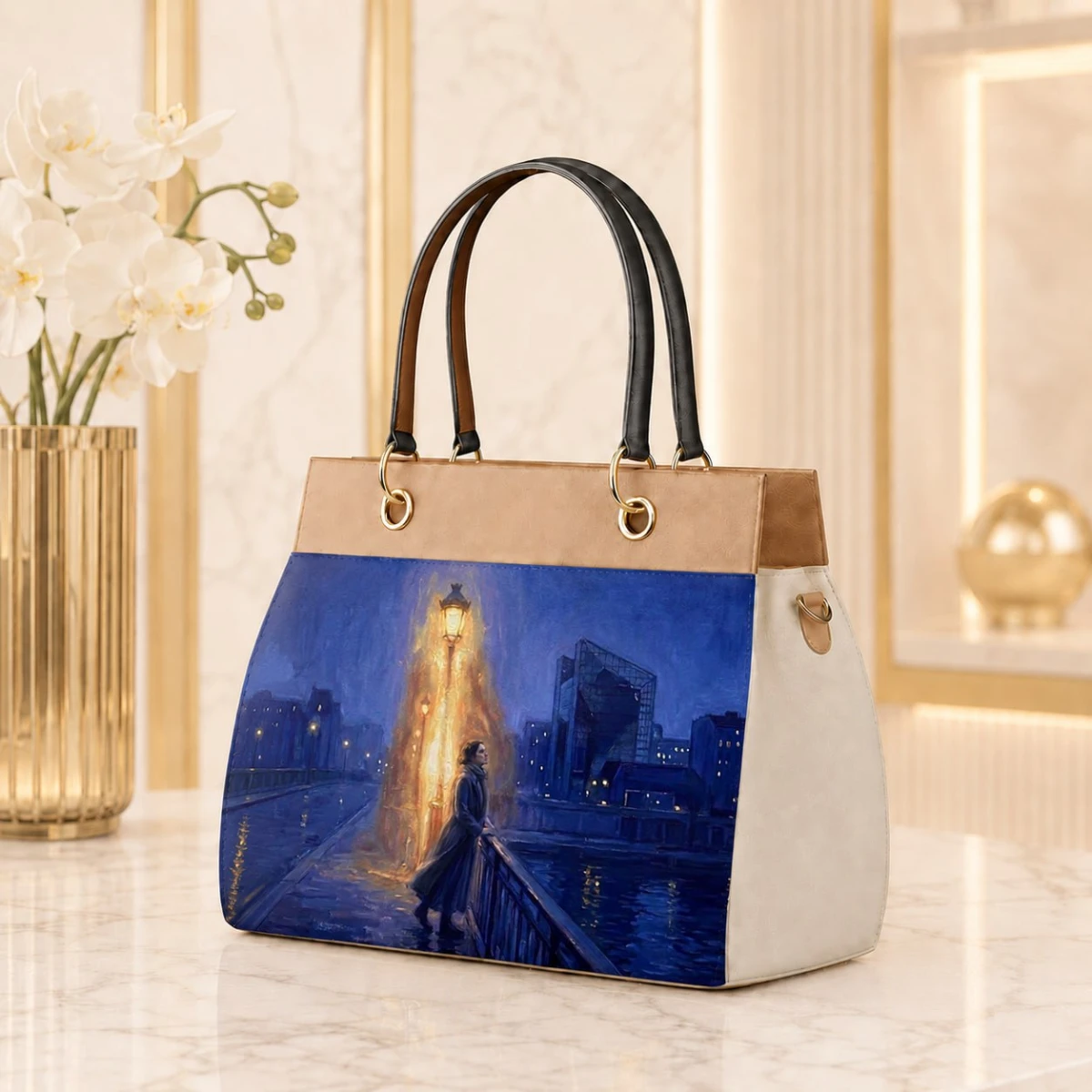 Womens Bag "Night Bridge" — Double-Side Print